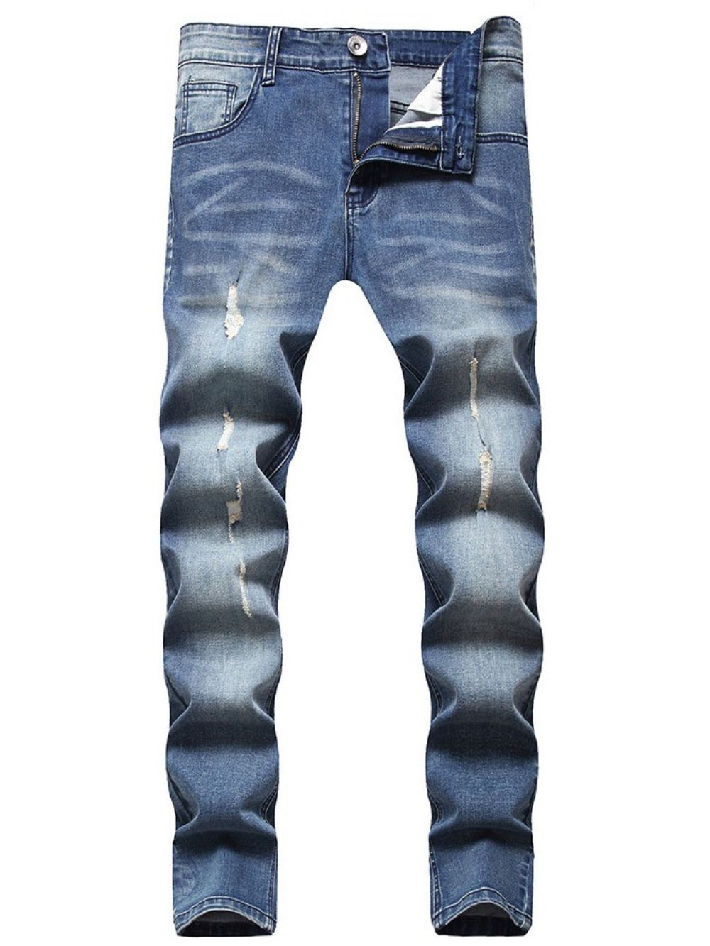 Calça Lápis Calça Jeans Casual Europeu De Cintura Média Usado Simples