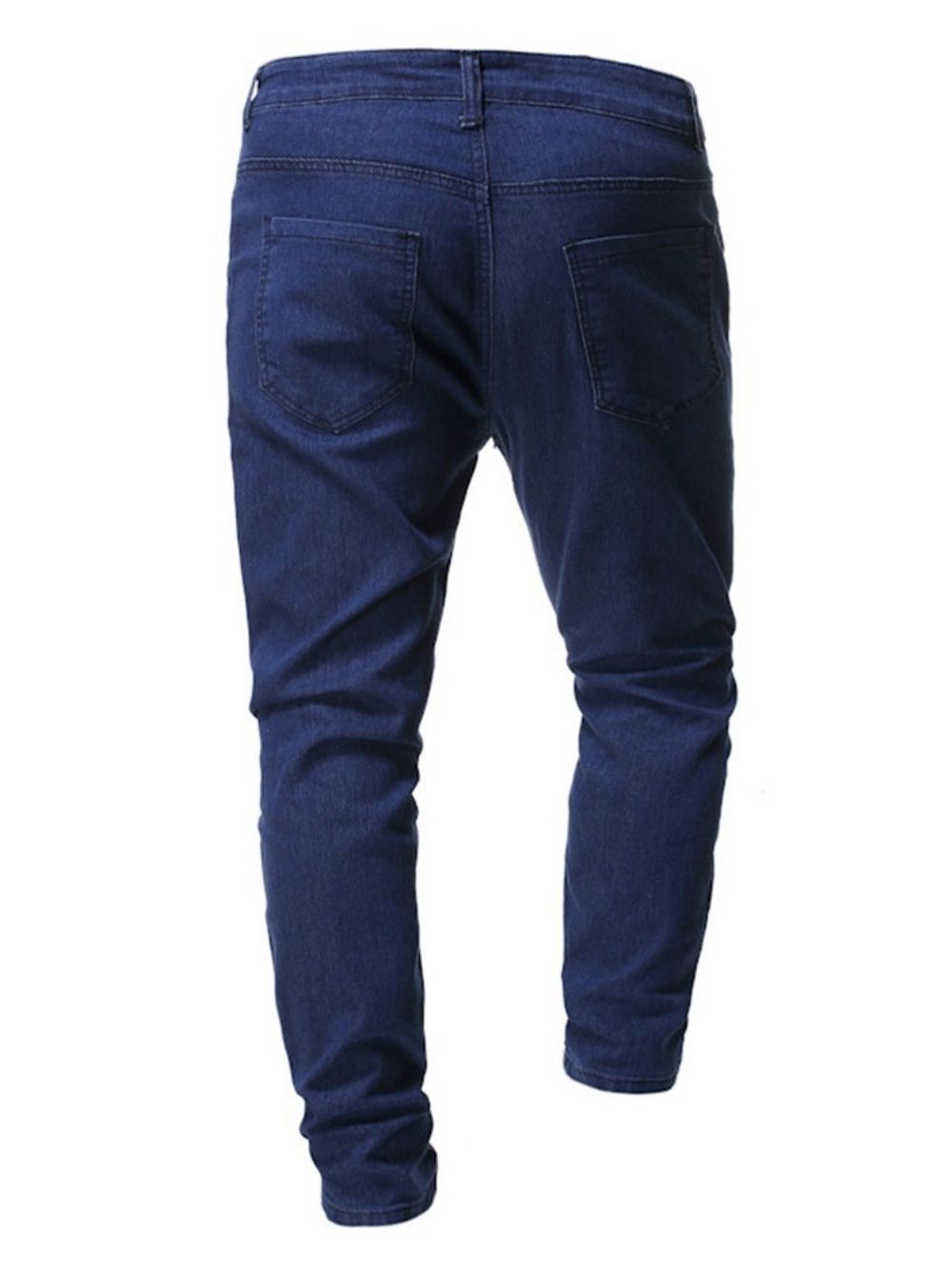 Calça Lápis Jeans Coreano Fino Com Zíper