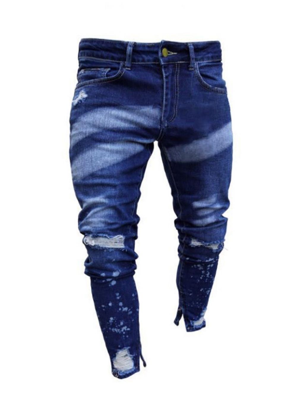 Calça Lápis Jeans Europeu Com Zíper