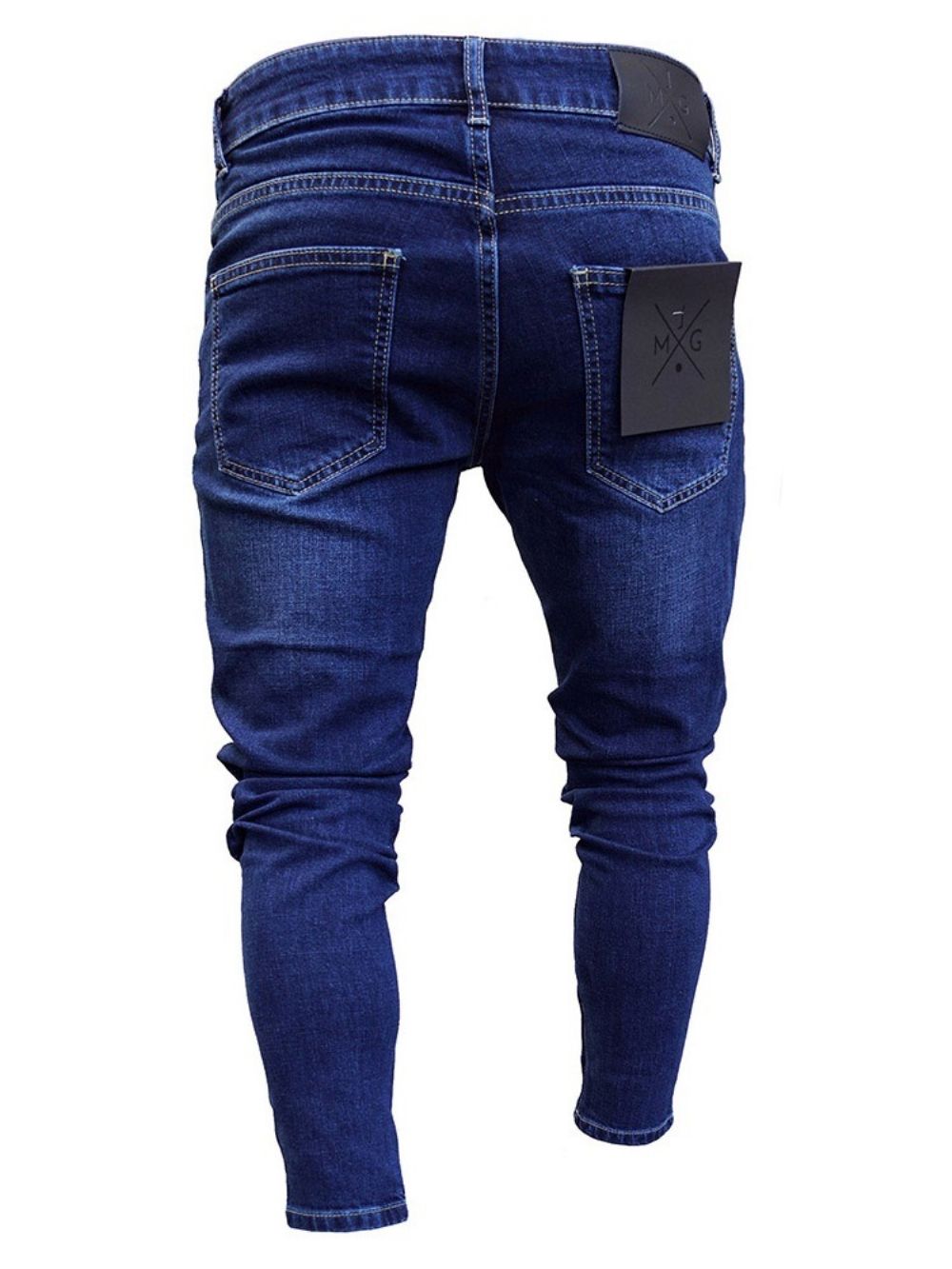 Calça Lápis Jeans Europeu Com Zíper