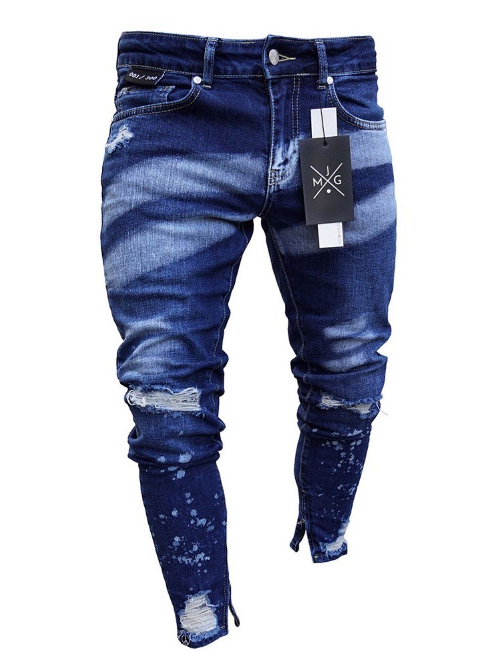 Calça Lápis Jeans Europeu Com Zíper