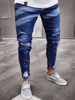 Calça Lápis Jeans Europeu Com Zíper