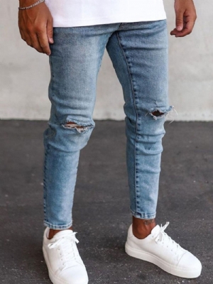 Calça Lápis Jeans Europeu Com Zíper