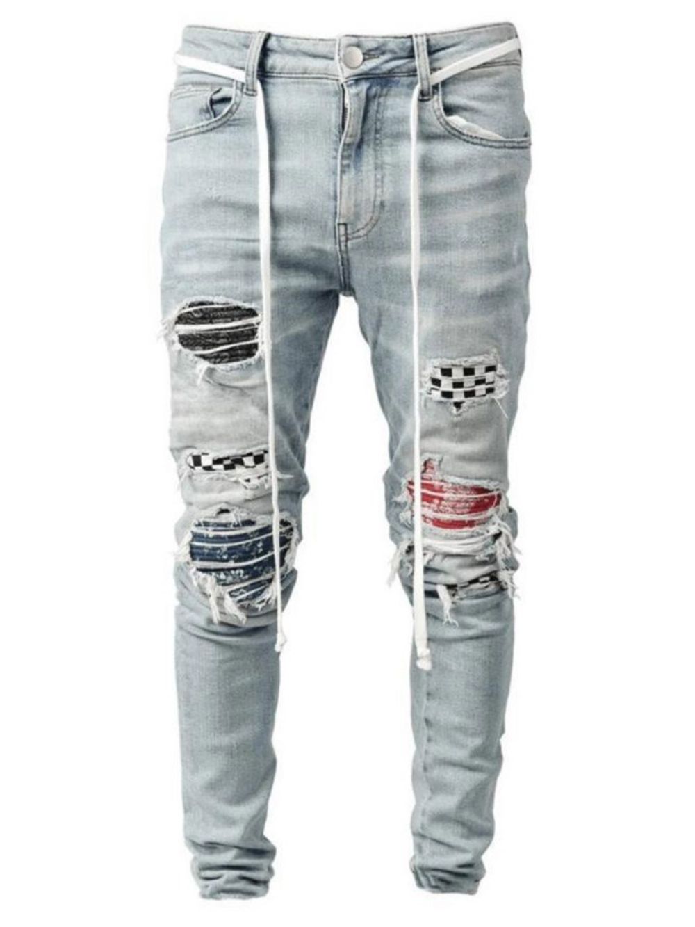 Calça Lápis Calça Jeans Masculina Europeia Com Zíper