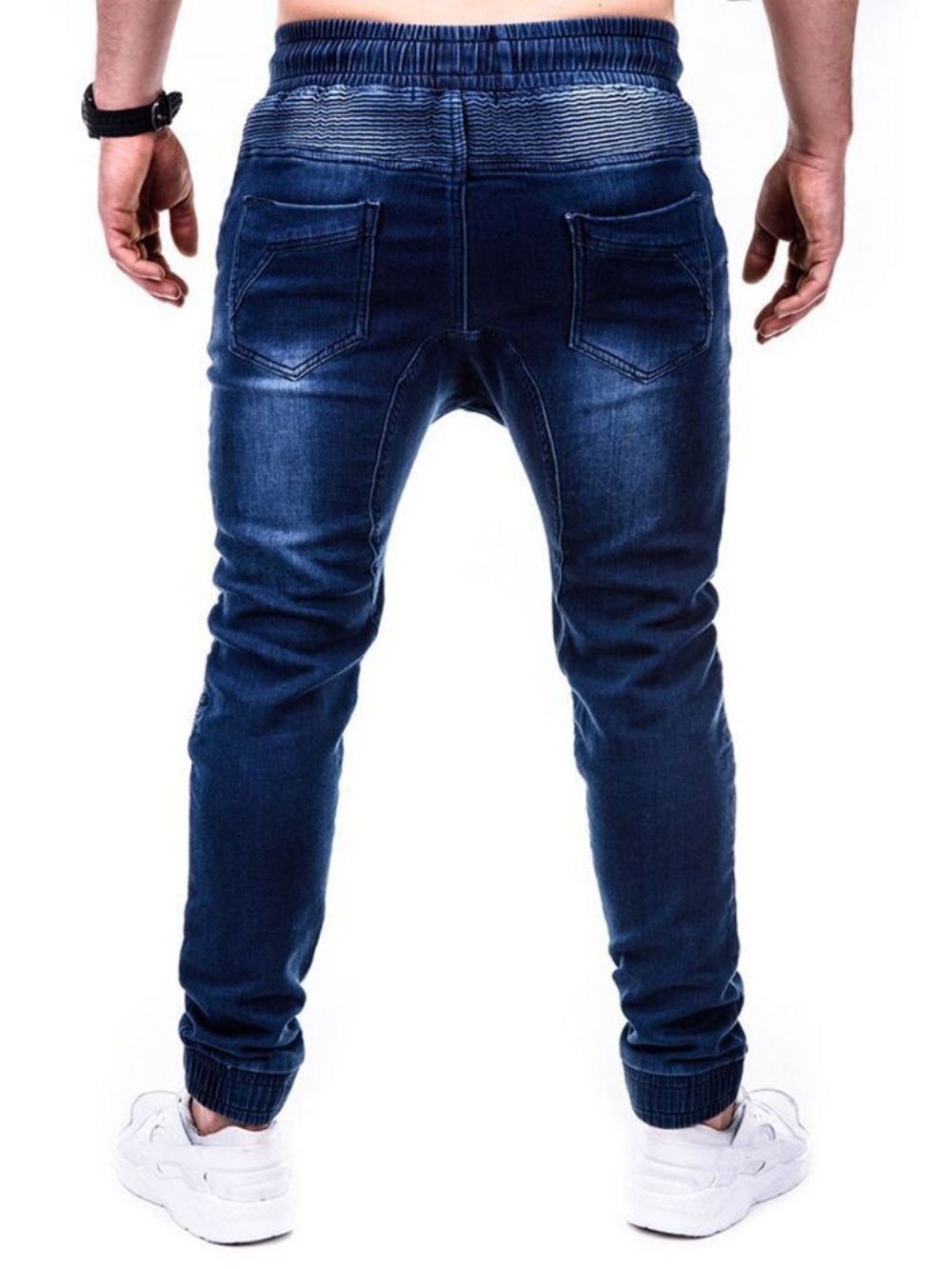 Calça Lápis Calça Jeans Masculina Hip Hop De Cintura Média