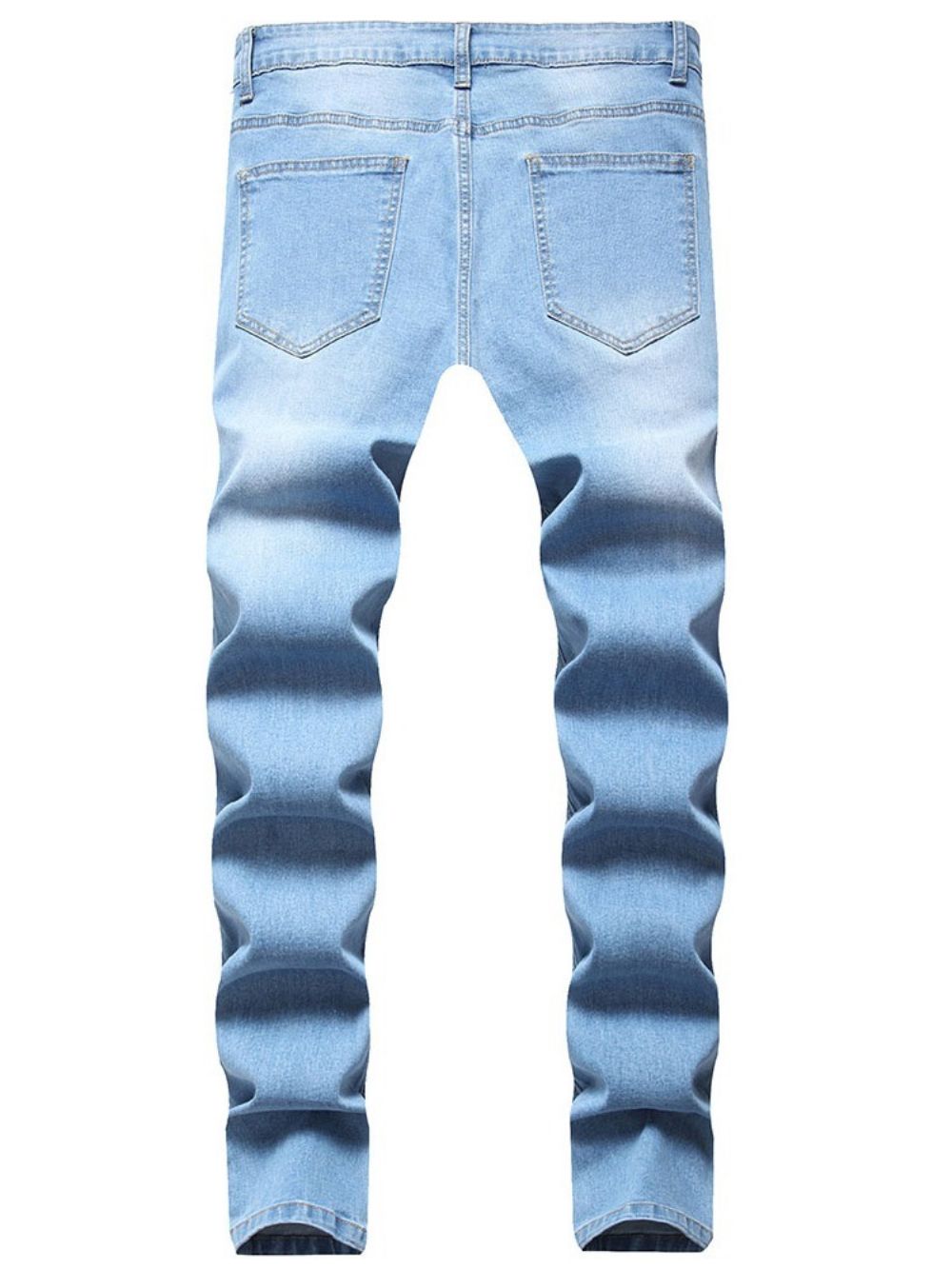 Calça Lápis Simples Calça Jeans Casual Europeu De Cintura Média Com Buraco