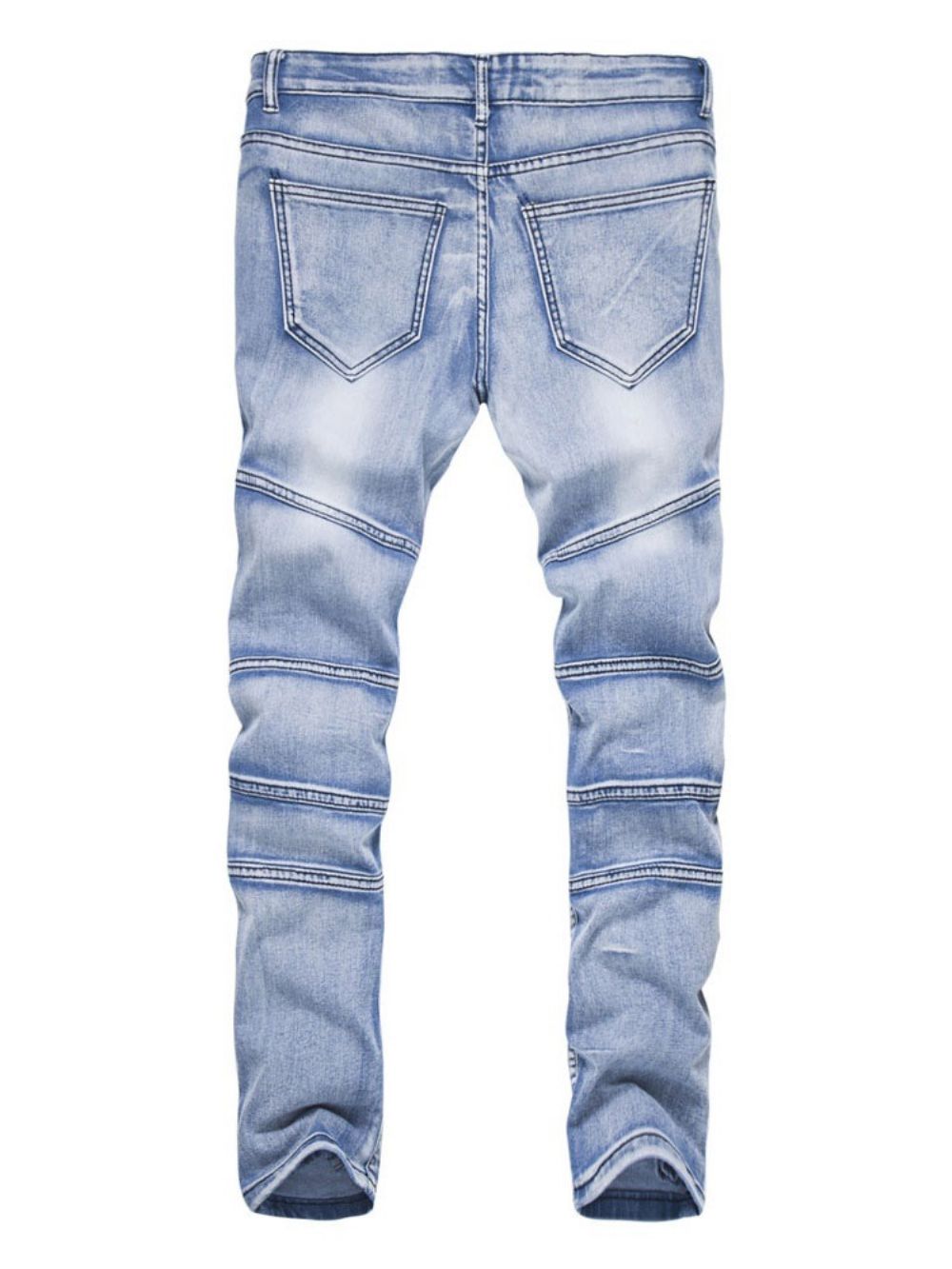 Calça Lápis Usada Calça Jeans Casual Cintura Média