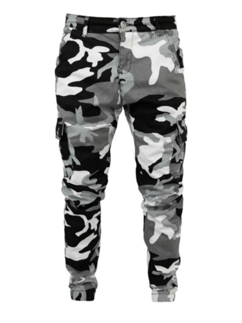 Calças Lápis Jeans Camuflagem Europeias Masculinas