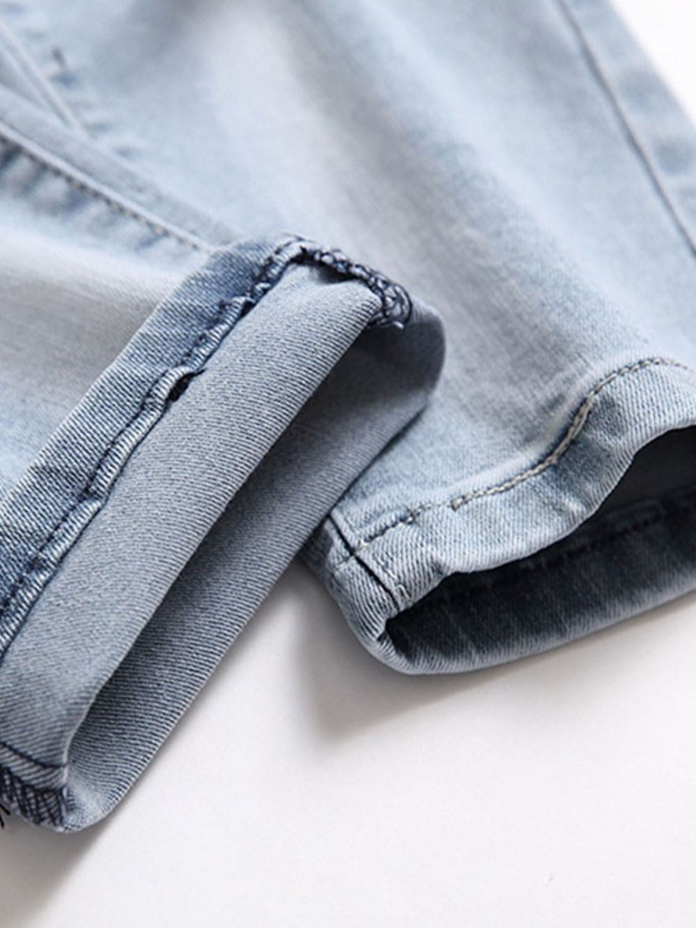 Jeans Casuais Com Impressão Carta Com Zíper