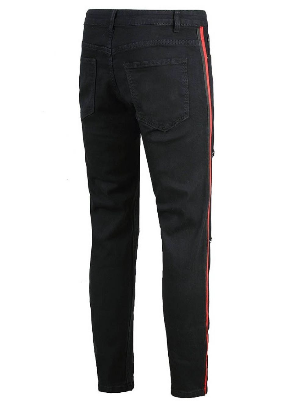 Jeans Casual Masculino Com Zíper Reto