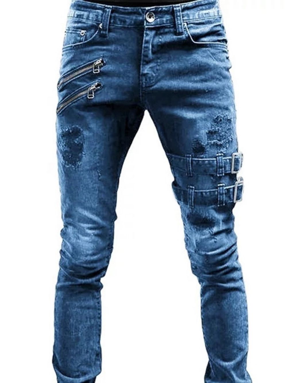 Jeans Europeu De Cintura Média Usado Simples