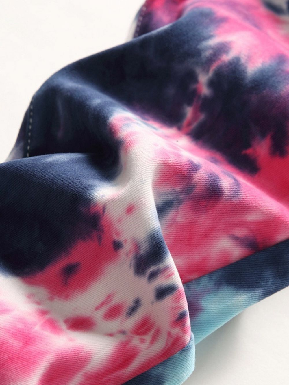 Jeans Hip Hop Reto Tie-Dye Cintura Média