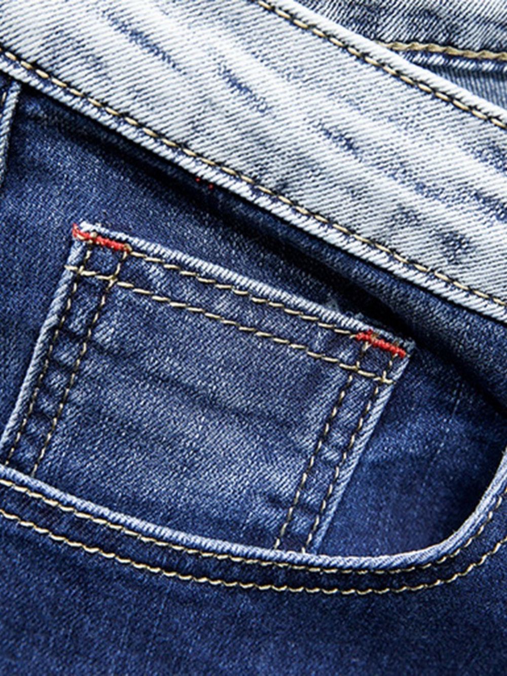 Jeans Hole Cintura Média Com Zíper