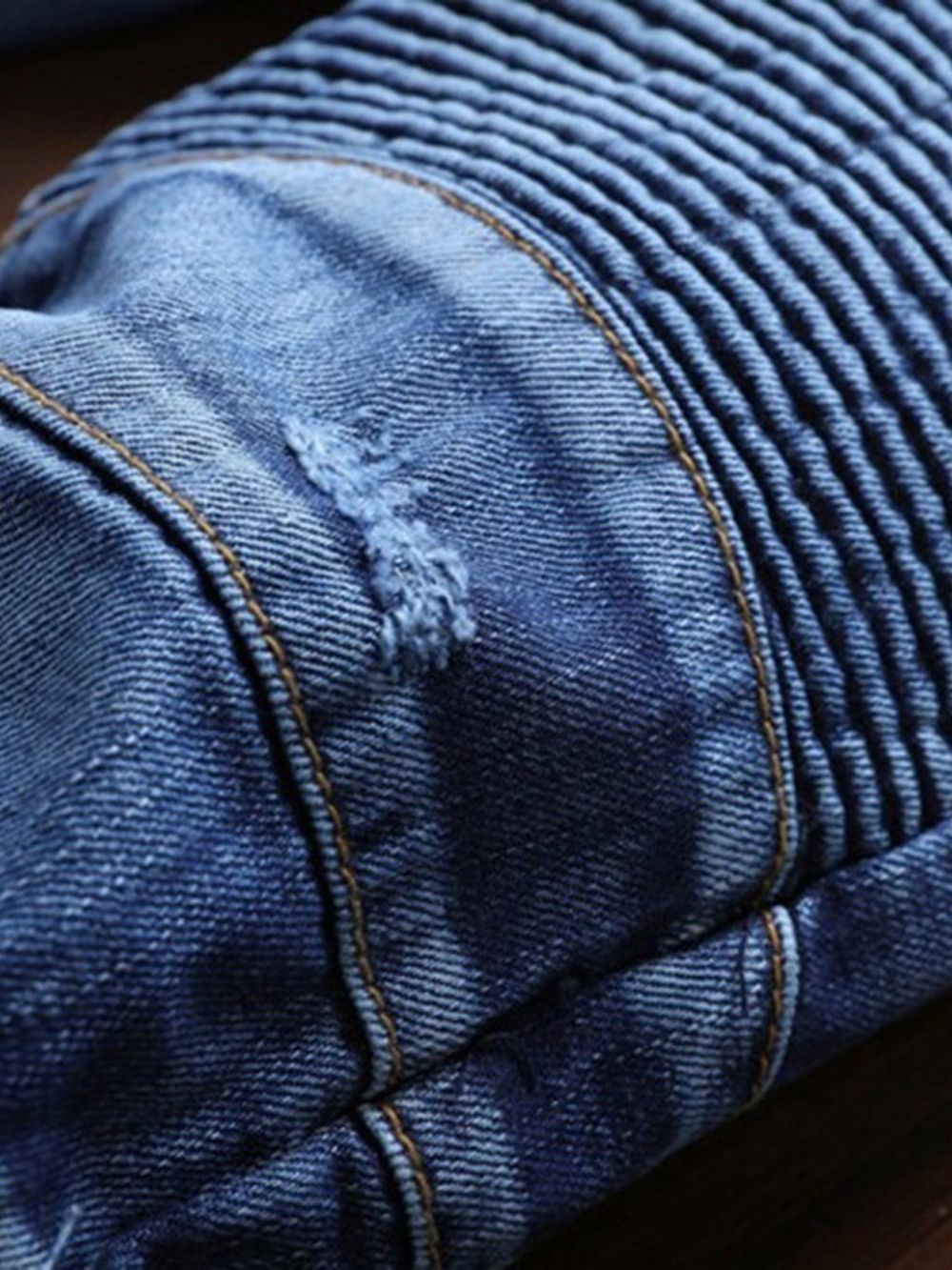 Jeans Masculino Europeu Com Pregas Retas E Cintura Média