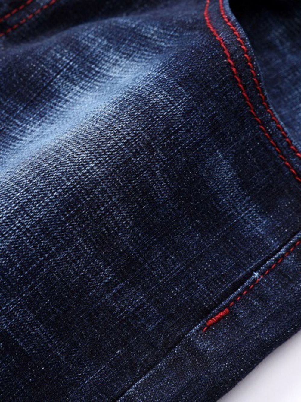 Jeans Masculino Simples Bolso Moda Com Zíper