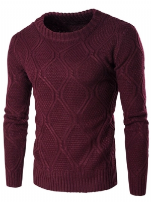 Suéter Masculino Com Gola Redonda Simples Jacquard Vogue Quente