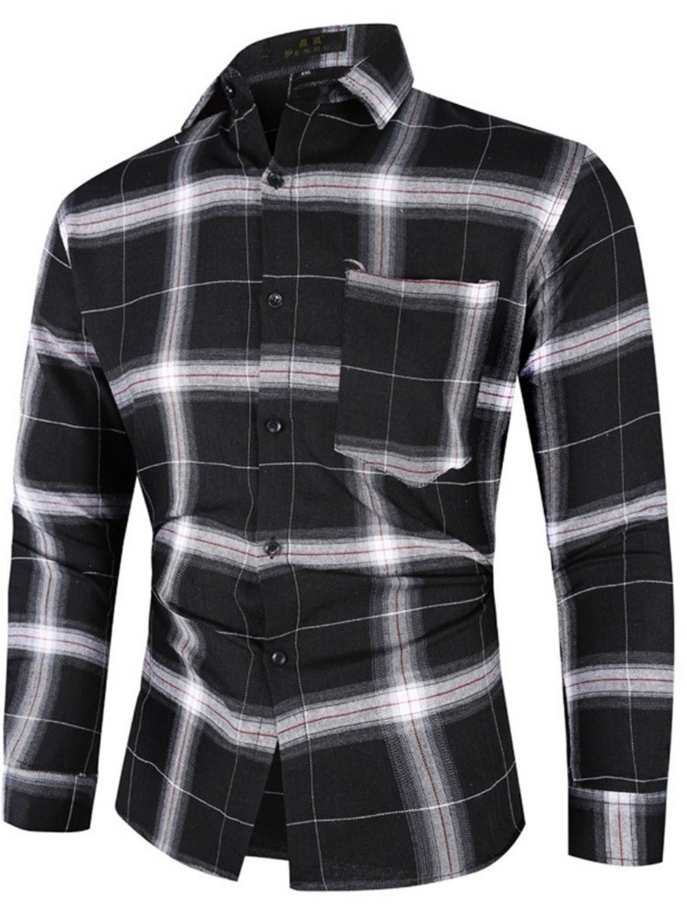 Camisa Casual Casual Com Estampa De Lapela E Trespassado