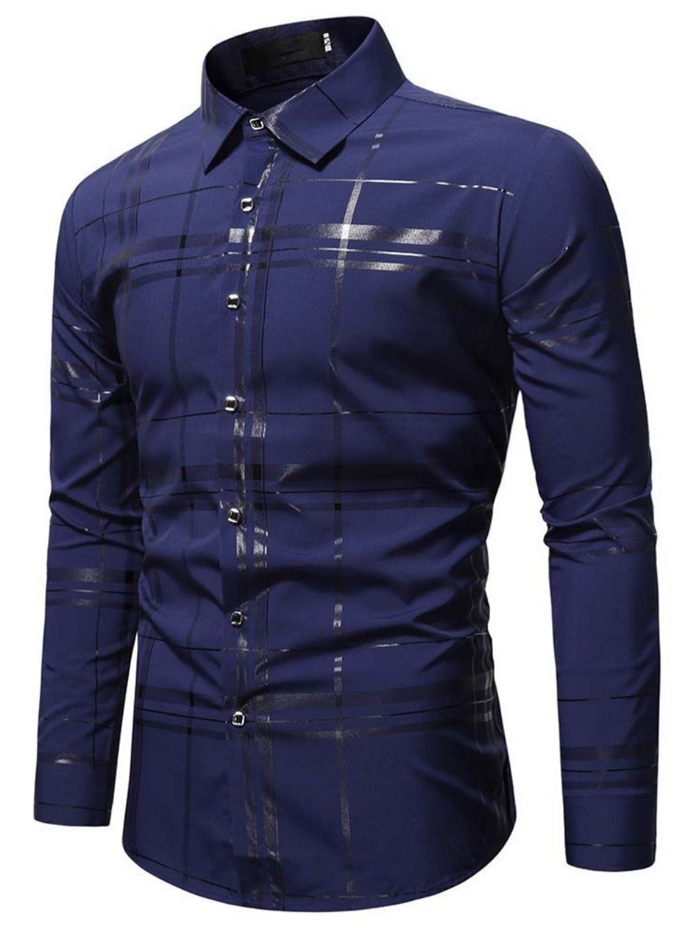 Camisa Casual Estampa Xadrez De Primavera