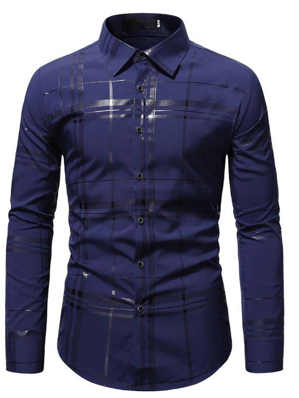 Camisa Casual Estampa Xadrez De Primavera