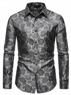 Camisa Casual Estampado Floral Outono Trespassado