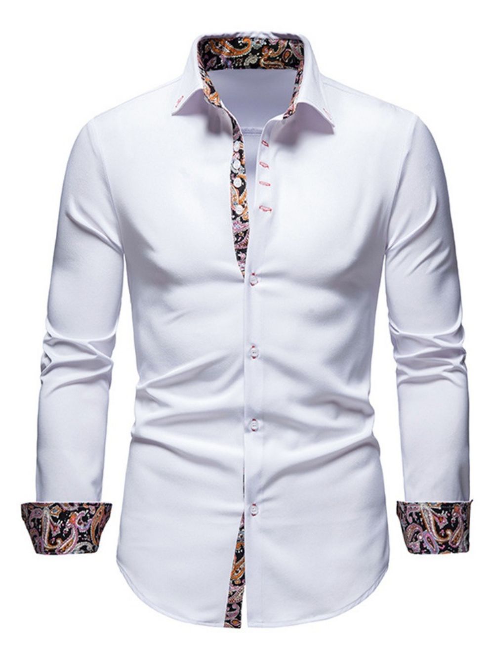 Camisa Casual Lapel Slim Fall