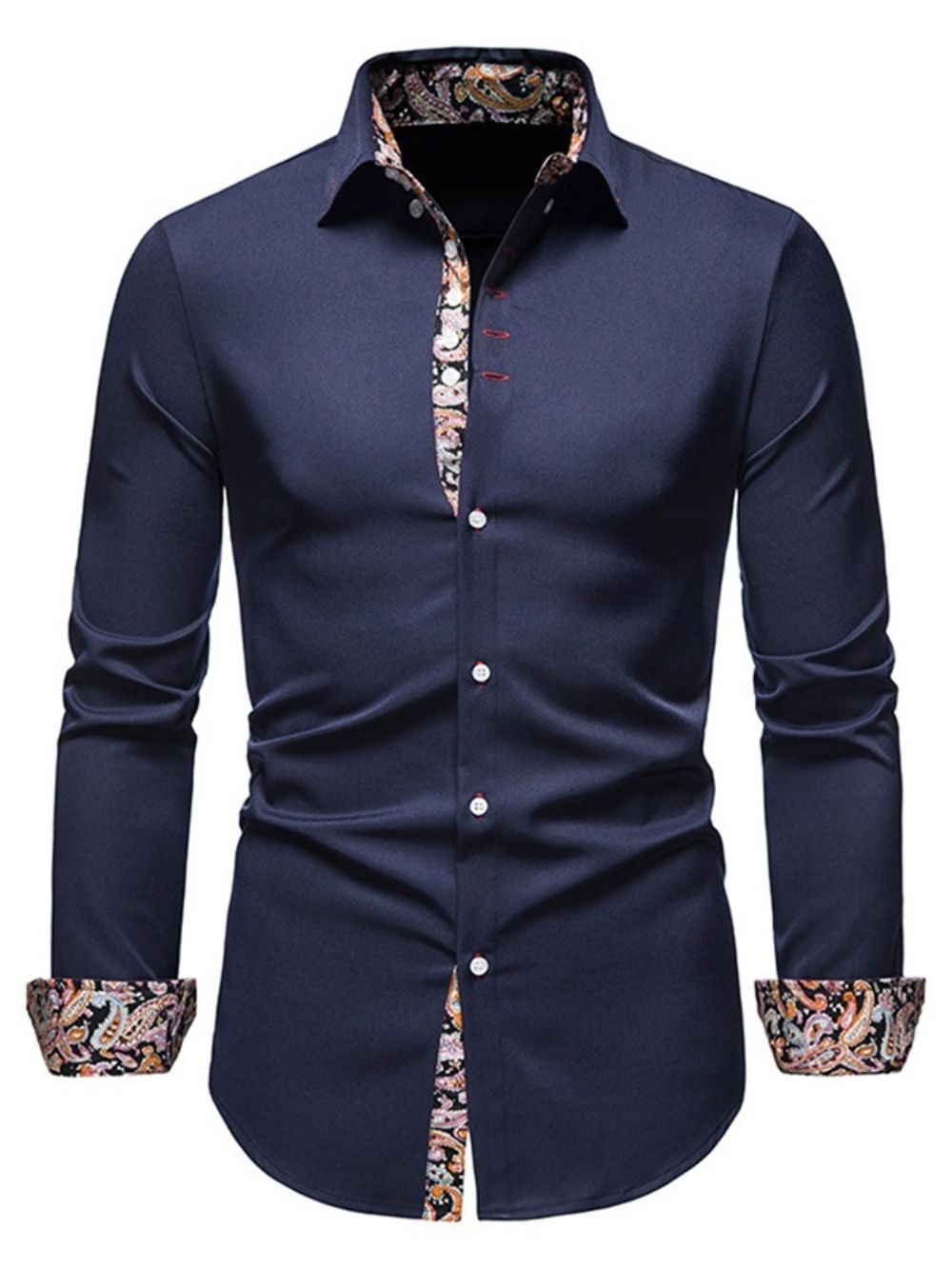 Camisa Casual Lapel Slim Fall