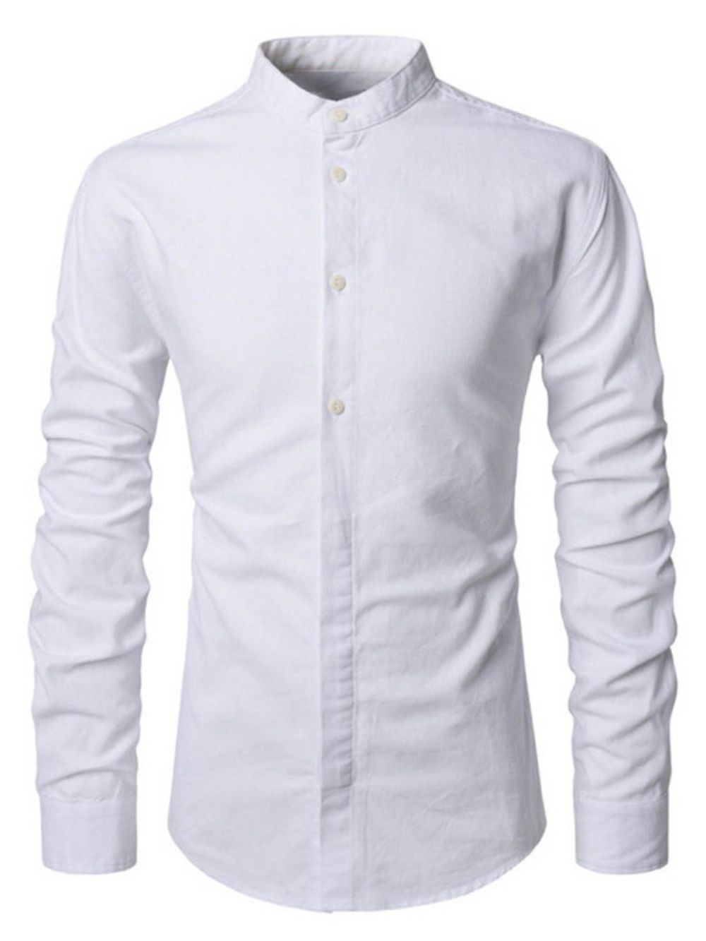 Camisa Casual Masculina Com Botão Simples E Fina