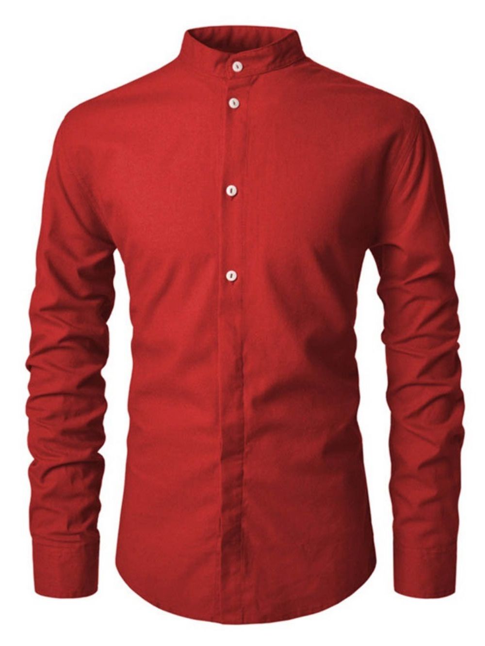 Camisa Casual Masculina Com Botão Simples E Fina