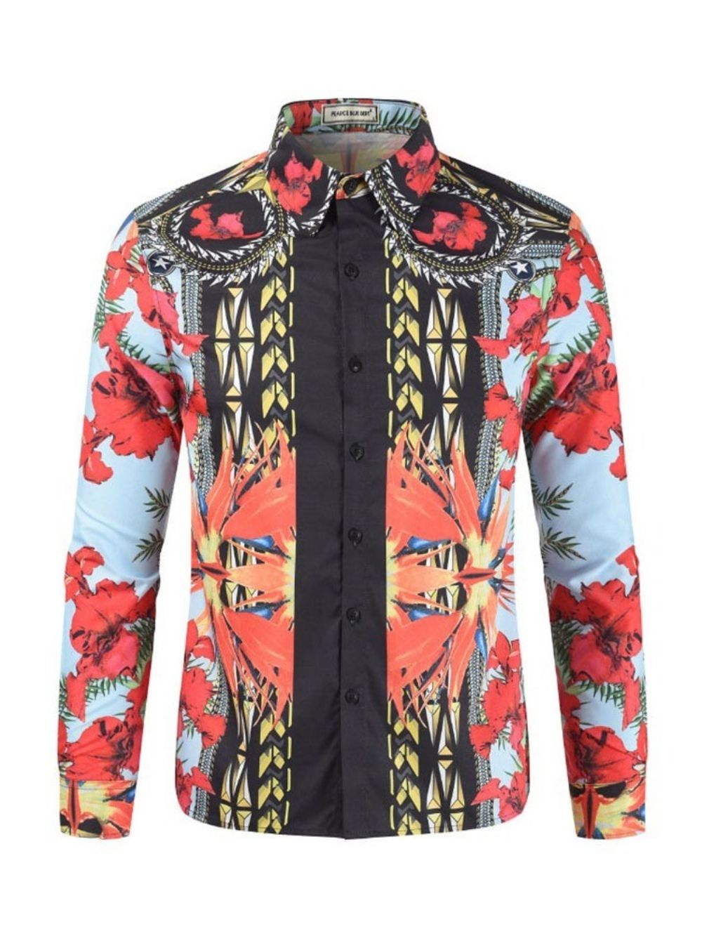 Camisa Casual Masculina Com Botões Dashiki Moda Africana