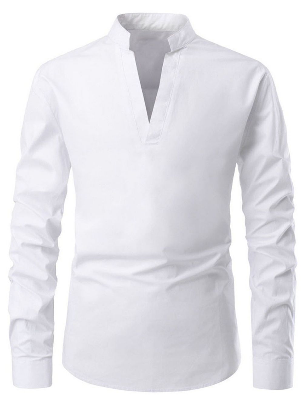 Camisa Casual Casual Masculina Com Decote Em V