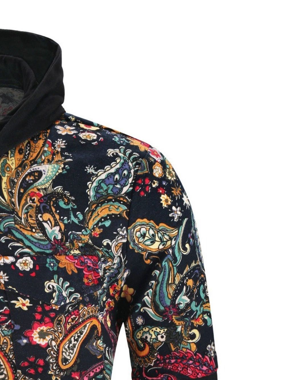 Camisa Casual Masculina Com Estampa Floral