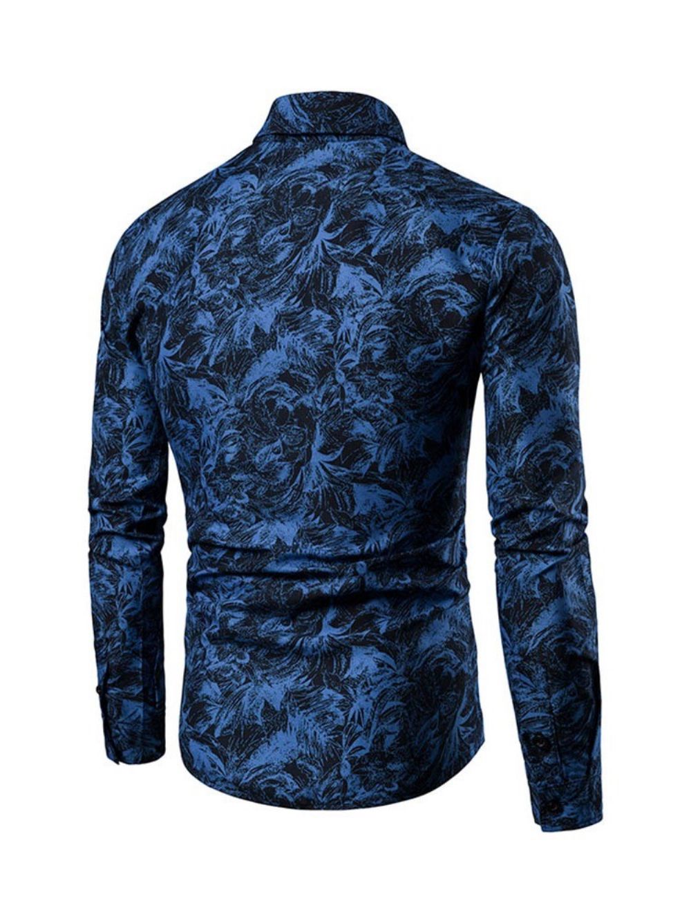 Camisa Casual Masculina Com Estampa Floral Abotoada E Abotoada