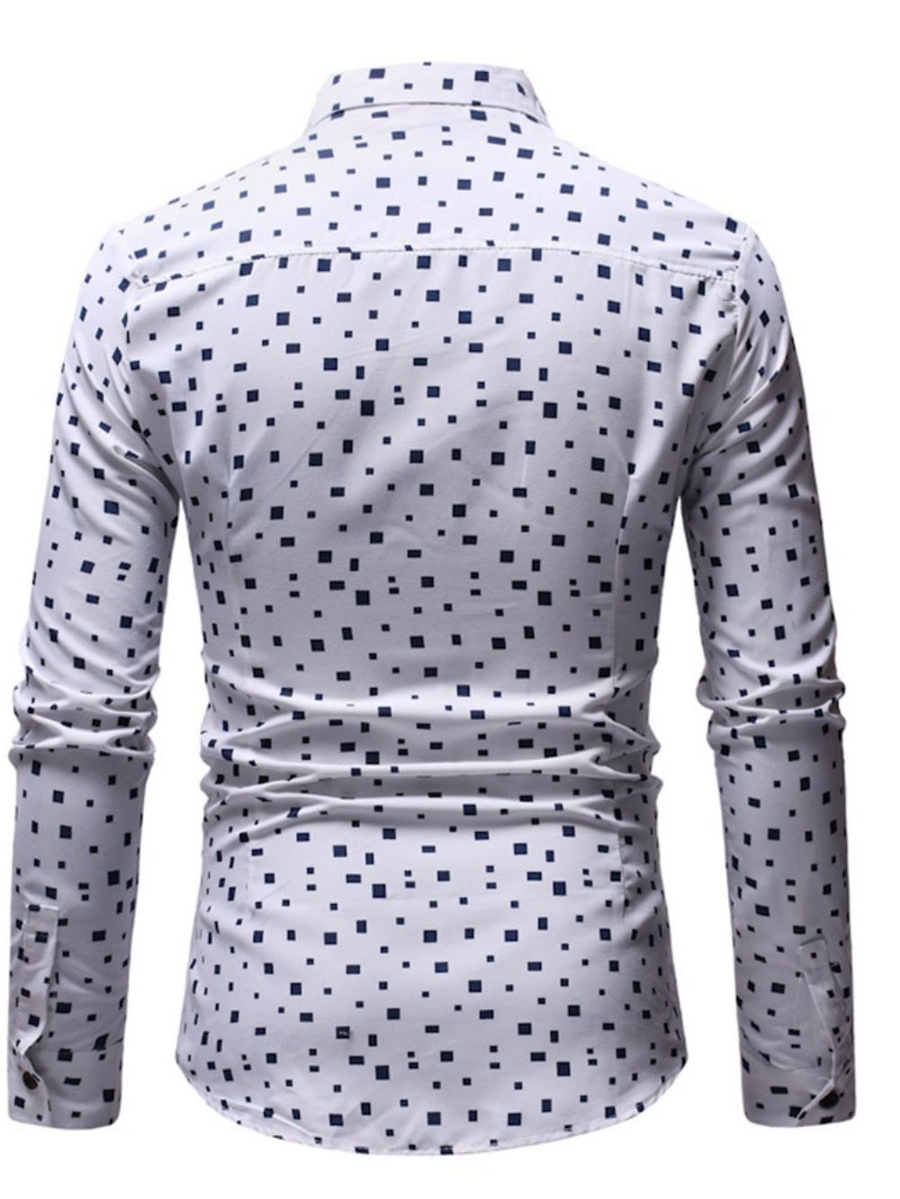 Camisa Casual Masculina Com Estampa De Lapela E Trespassado Simples