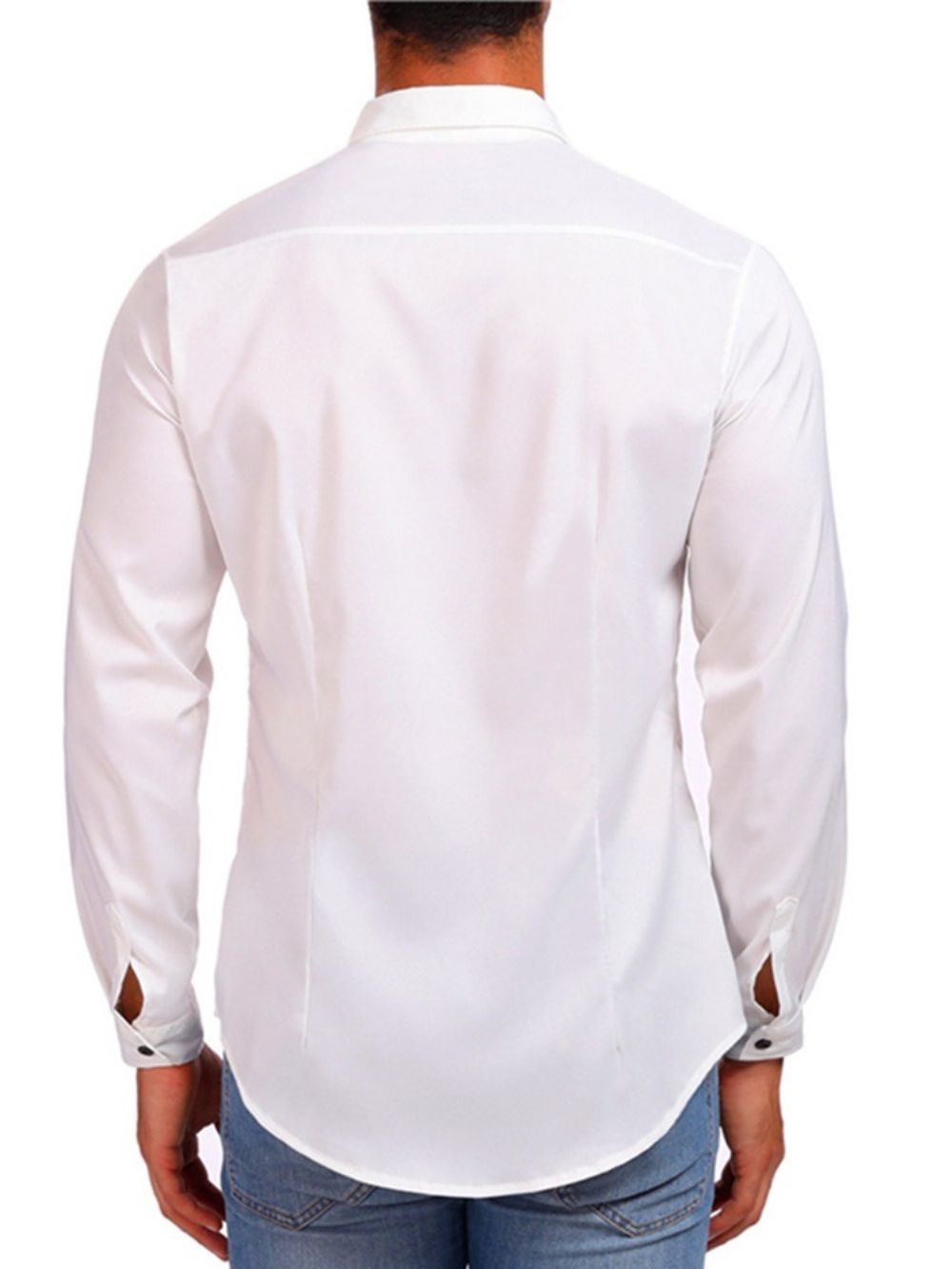 Camisa Casual Masculina De Lapela Com Zíper E De Abotoamento Simples