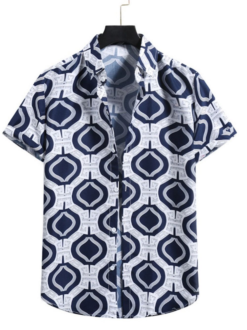 Camisa Casual Masculina De Outono Com Lapela Patchwork