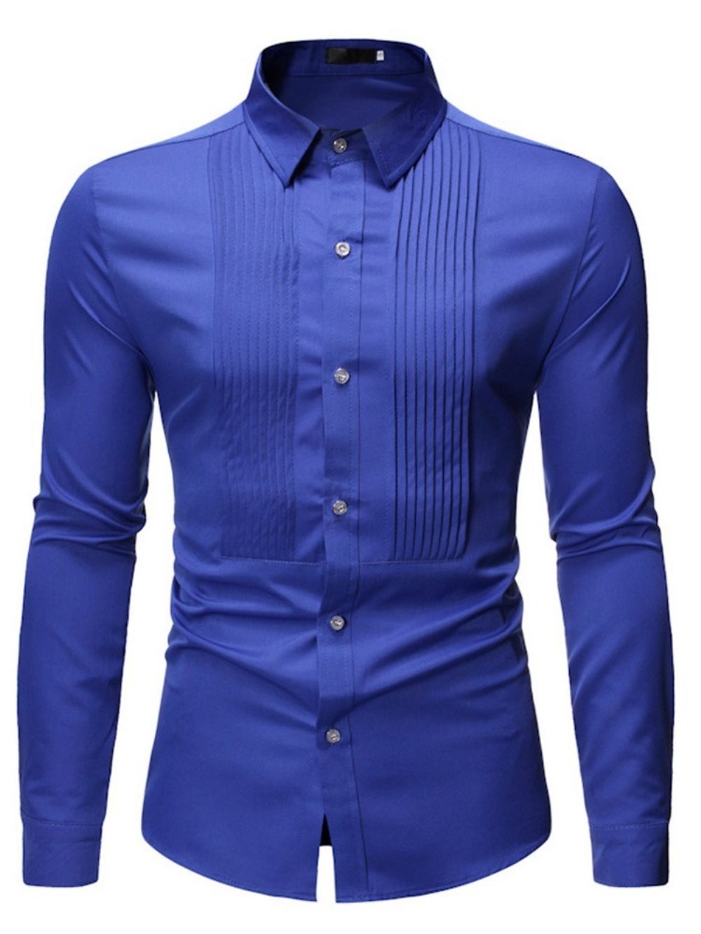 Camisa Casual Masculina Simples De Botão Simples Com Abotoamento