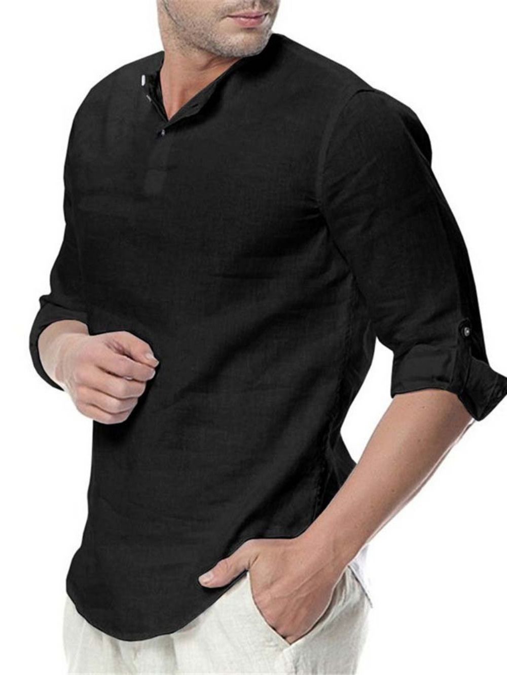 Camisa Casual Casual Masculina Slim