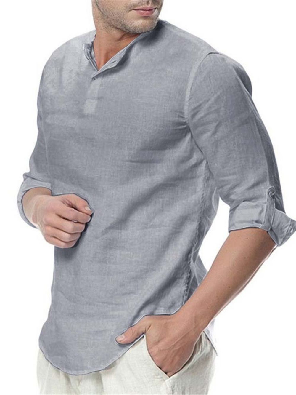 Camisa Casual Casual Masculina Slim