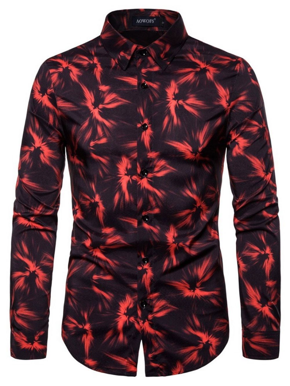 Camisa Elegante Masculina De Lapela Com Botão