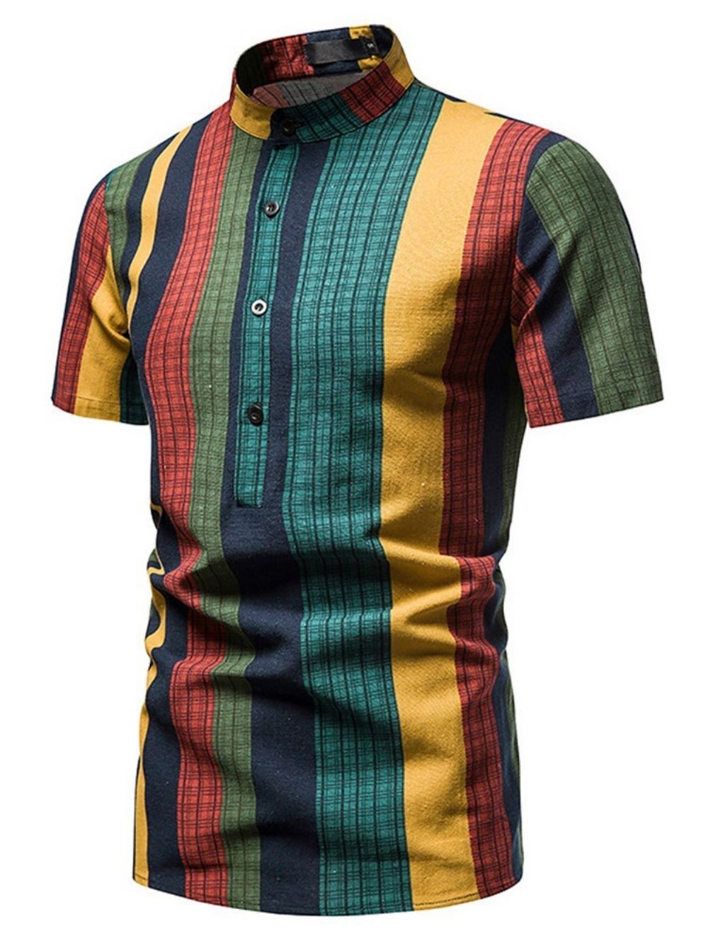 Camisa Estampada De Verão Com Gola De Pé Inglaterra