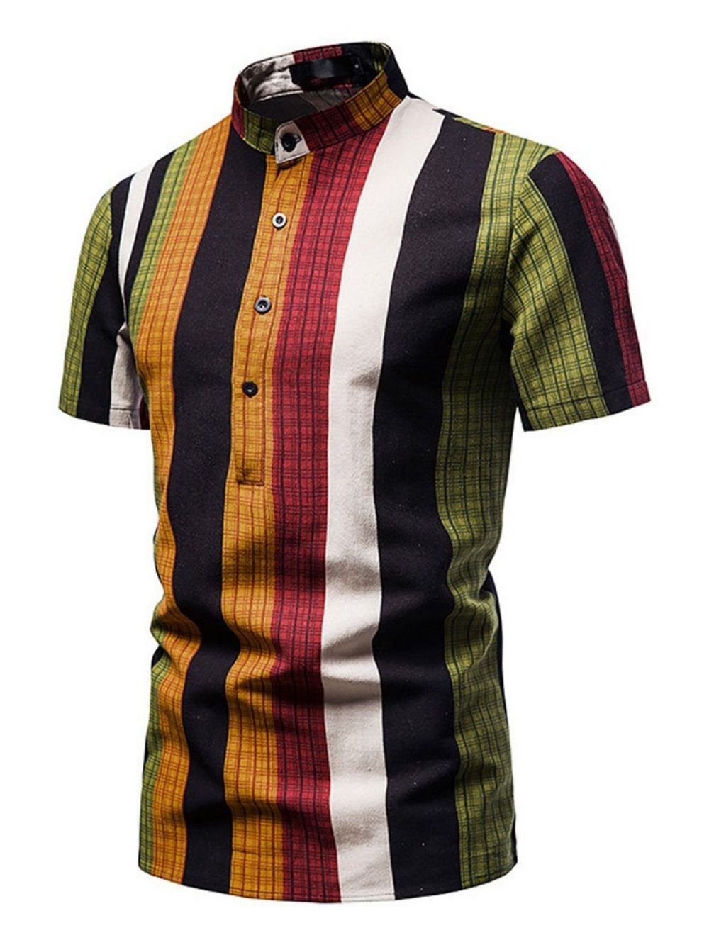 Camisa Estampada De Verão Com Gola De Pé Inglaterra