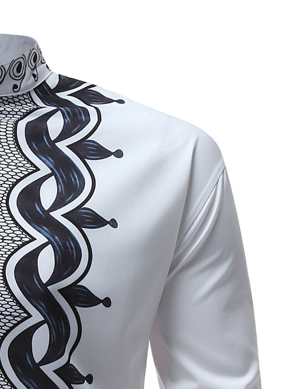 Camisa Folgada Masculina Com Gola Dashiki Moda Africana