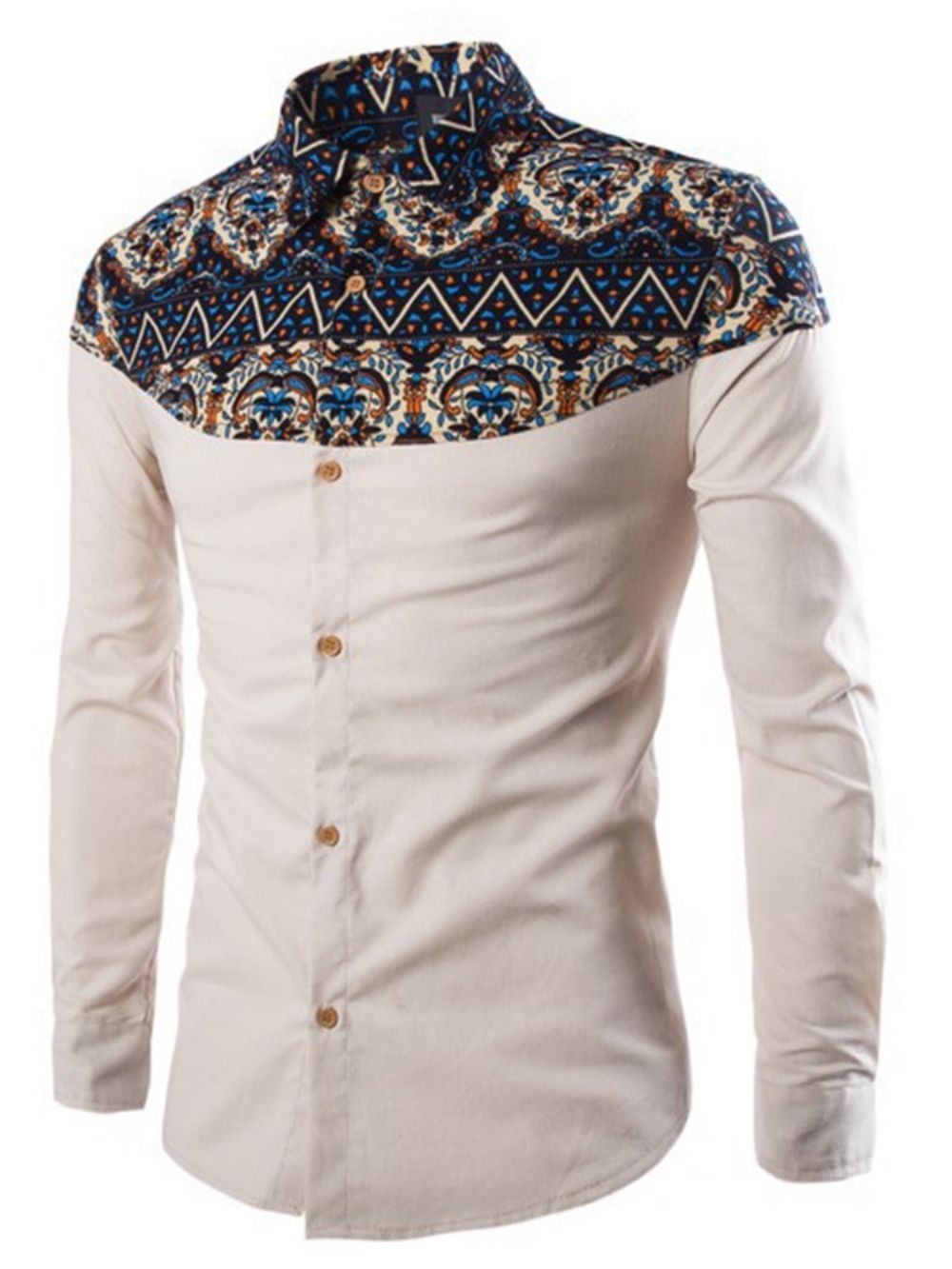 Camisa De Lapela Floral Casual Primavera Trespassado