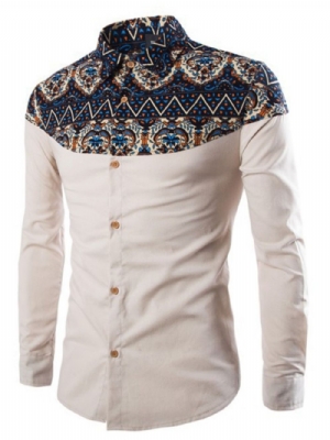 Camisa De Lapela Floral Casual Primavera Trespassado