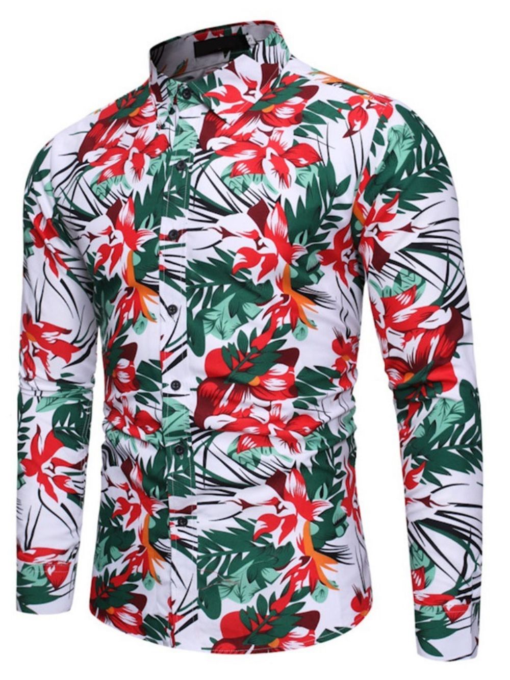 Camisa Masculina Estampa Casual Floral Primavera Trespassada