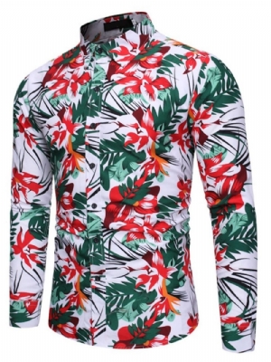 Camisa Masculina Estampa Casual Floral Primavera Trespassada