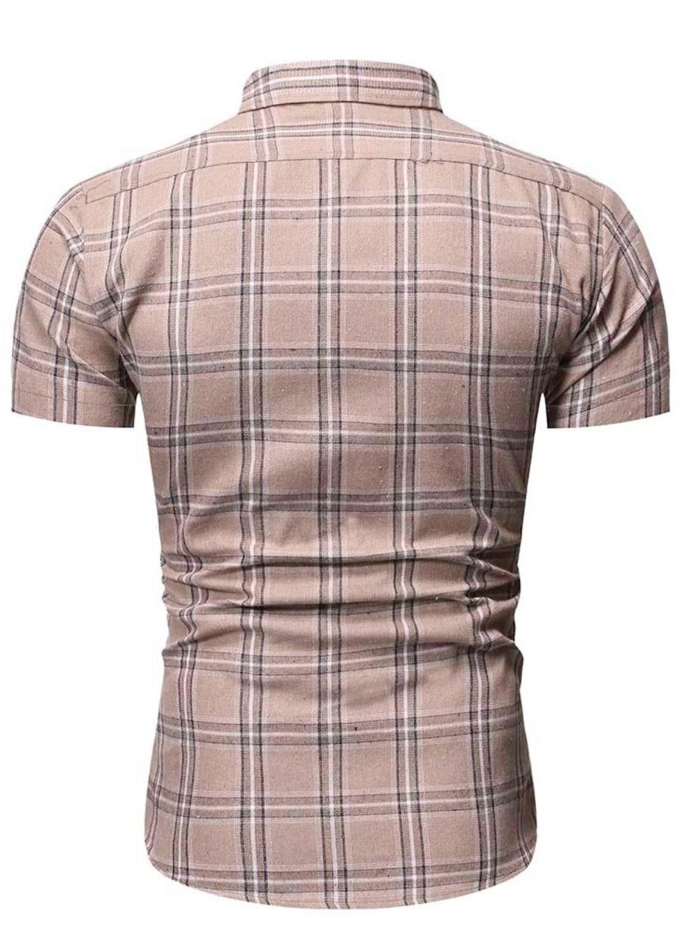 Camisa Masculina Estampa Xadrez Lapela Trespassada