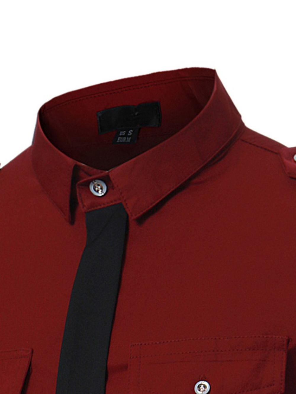 Camisa Masculina Fina Decorada Exclusiva Com Gravata De Bolso