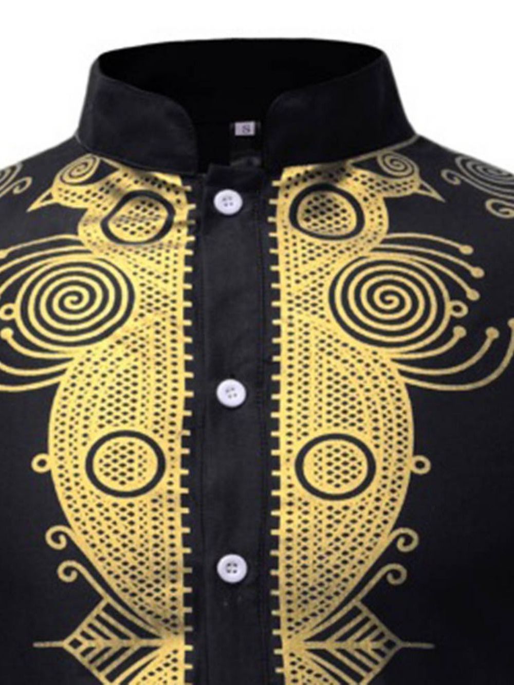 Camisa Masculina Folgada Com Estampa Africana Dashiki Fashion