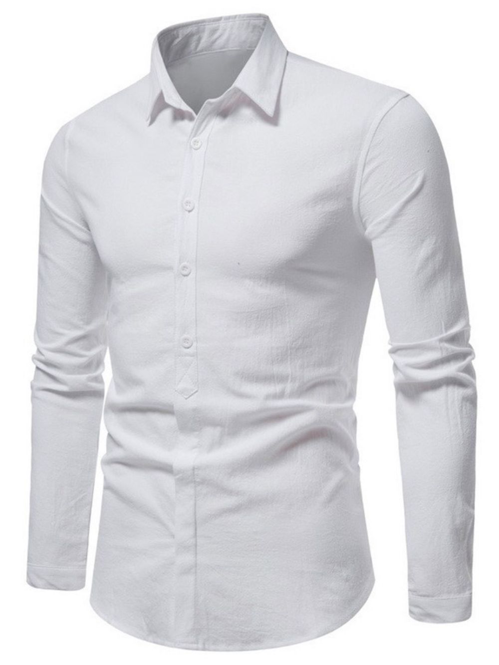 Camisa Masculina De Lapela Simples Ol Sem Abotoamento